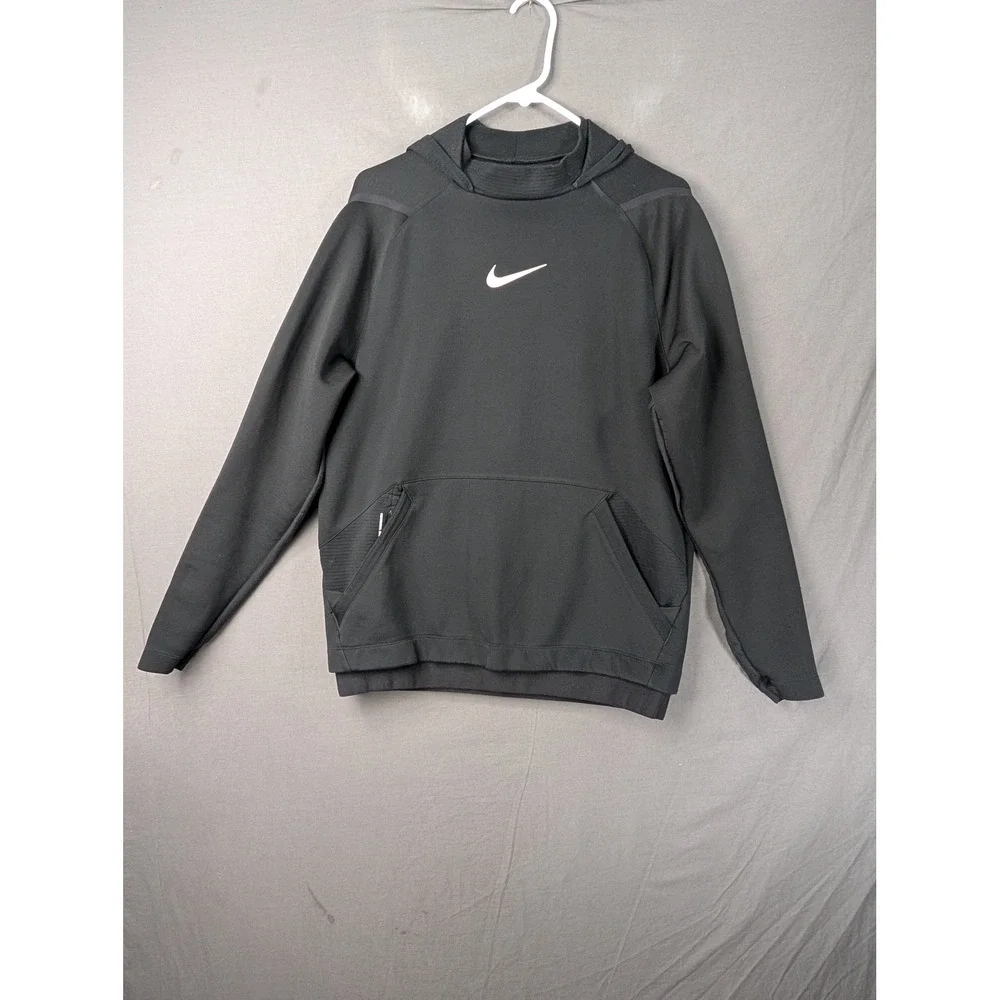 Nike Pro Mens Dri-FIT Fleece Training Hoodie Black Medium CZ1501-010